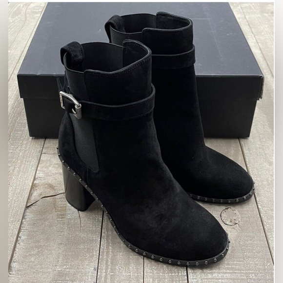 ❣️NIB RAG & BONE ROMI STUDDED SUEDE BOOTS - Picture 5 of 11